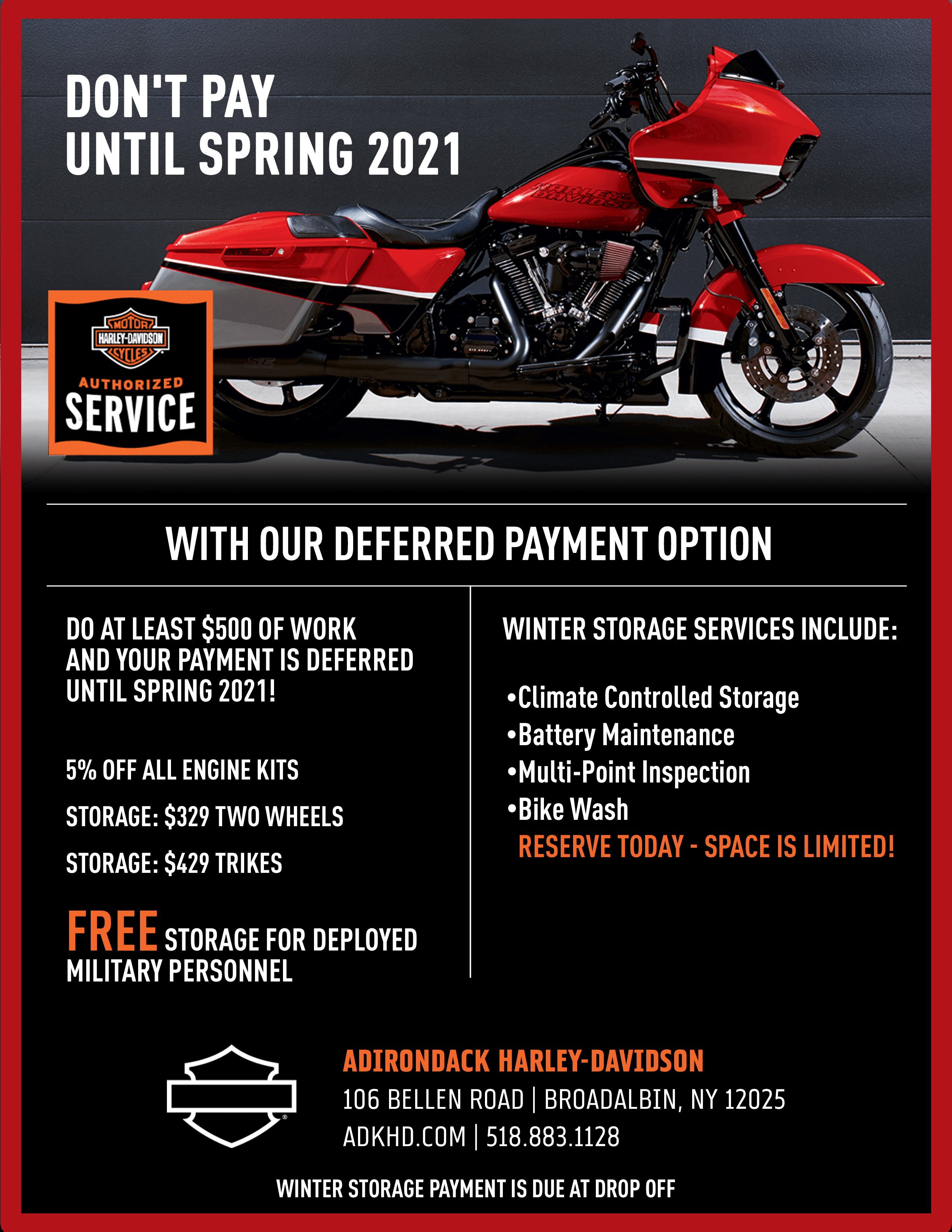 Specials | Adirondack Harley-Davidson, Broadalbin NY